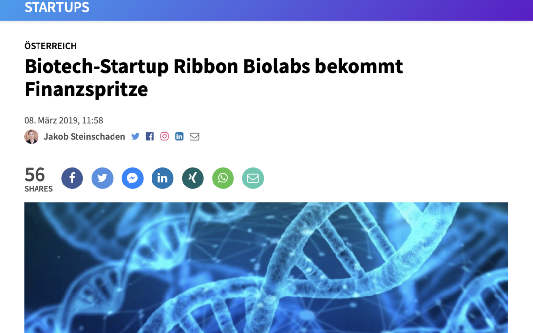 Article about Ribbon Biolabs in Trending Topics (in German)